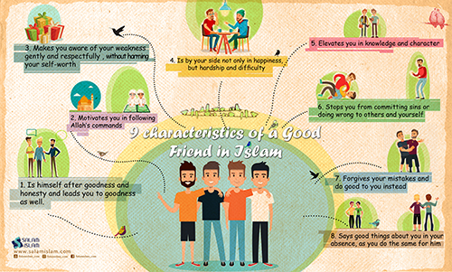 Infographic: 9 Characteristics of a Good Friend in Islam